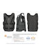 Albainox Γilet de luptă Black Vestă tactică cu protecție pentru cuțit și ac de cusut