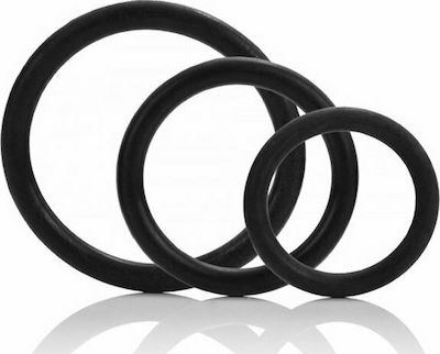 Calexotics Tri-Rings Set Of 3 Black