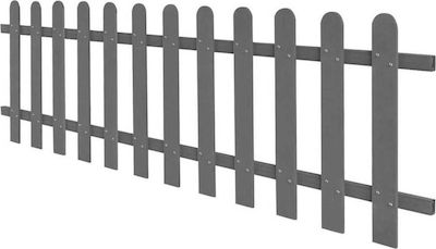 vidaXL Wooden Fence in Gray Color 60cm x 2.0m