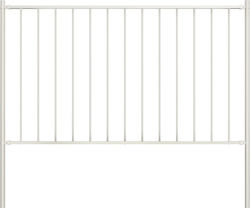 vidaXL Metallzäune in Weiß Farbe 1.0x1.7m