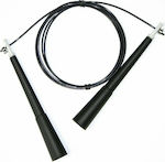 E-Fit Adjustable Jump Rope with Ball Bearings Black