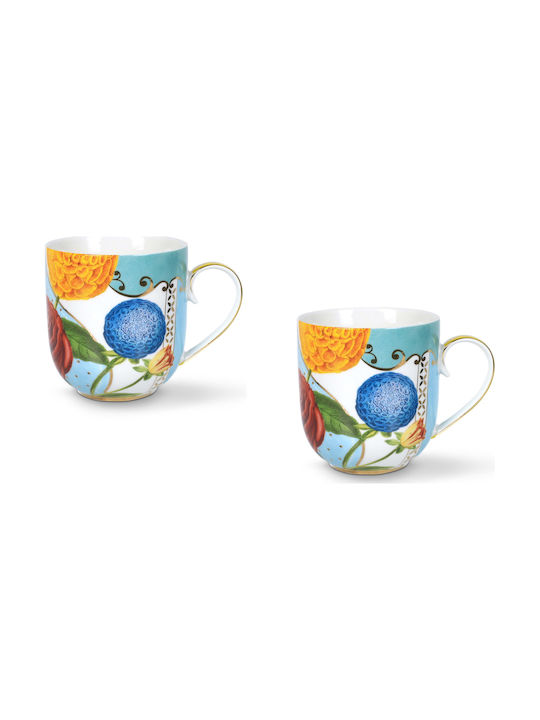 PiP Studio Royal Flowers Porcelain Cup Multicolour 260ml 2pcs