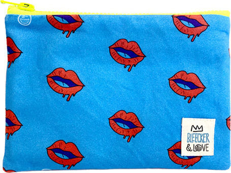 Bleecker & Love Pochette Θήκη για Μάσκα Προστασίας Lips Blue 1τμχ L443408430