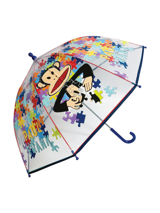 Chanos Παιδική Ομπρέλα Μπαστούνι Paul Frank Διάφανη με Διάμετρο 45εκ.