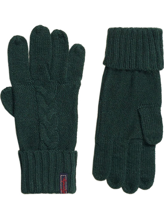 Superdry Lannah Πράσινα Γυναικεία Πλεκτά Γάντια