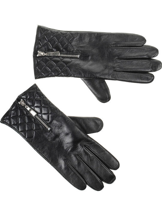 Women's Leather Gloves Black 98865