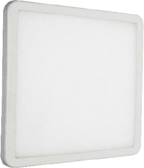 Aca Platz Vertieft LED Panel 9W mit Natürliches Weiß Licht 4000K