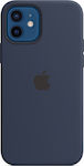 Apple Silicone Case with MagSafe Umschlag Rückseite Silikon Marineblau (iPhone 12 / 12 Pro) MHL43ZM/A