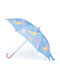 Penny Scallan Kids Curved Handle Umbrella Rainbow with Diameter 80cm Blue