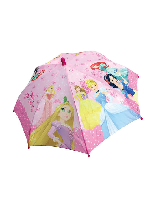 Chanos Kids Curved Handle Umbrella Princess Pink