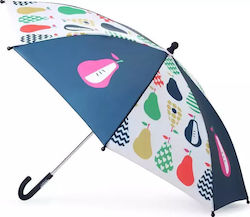 Penny Scallan Pear Salad Извита Дръжка Син Детски Чадър 80см