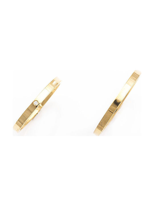 14K Gold wedding ring square 2.0mm.