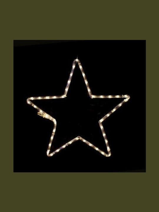 Aca Plastic Illuminated Christmas Decorative Pendant Star White