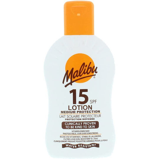 Malibu Αδιάβροχη Αντηλιακή Λοσιόν Σώματος SPF15 σε Spray 200ml