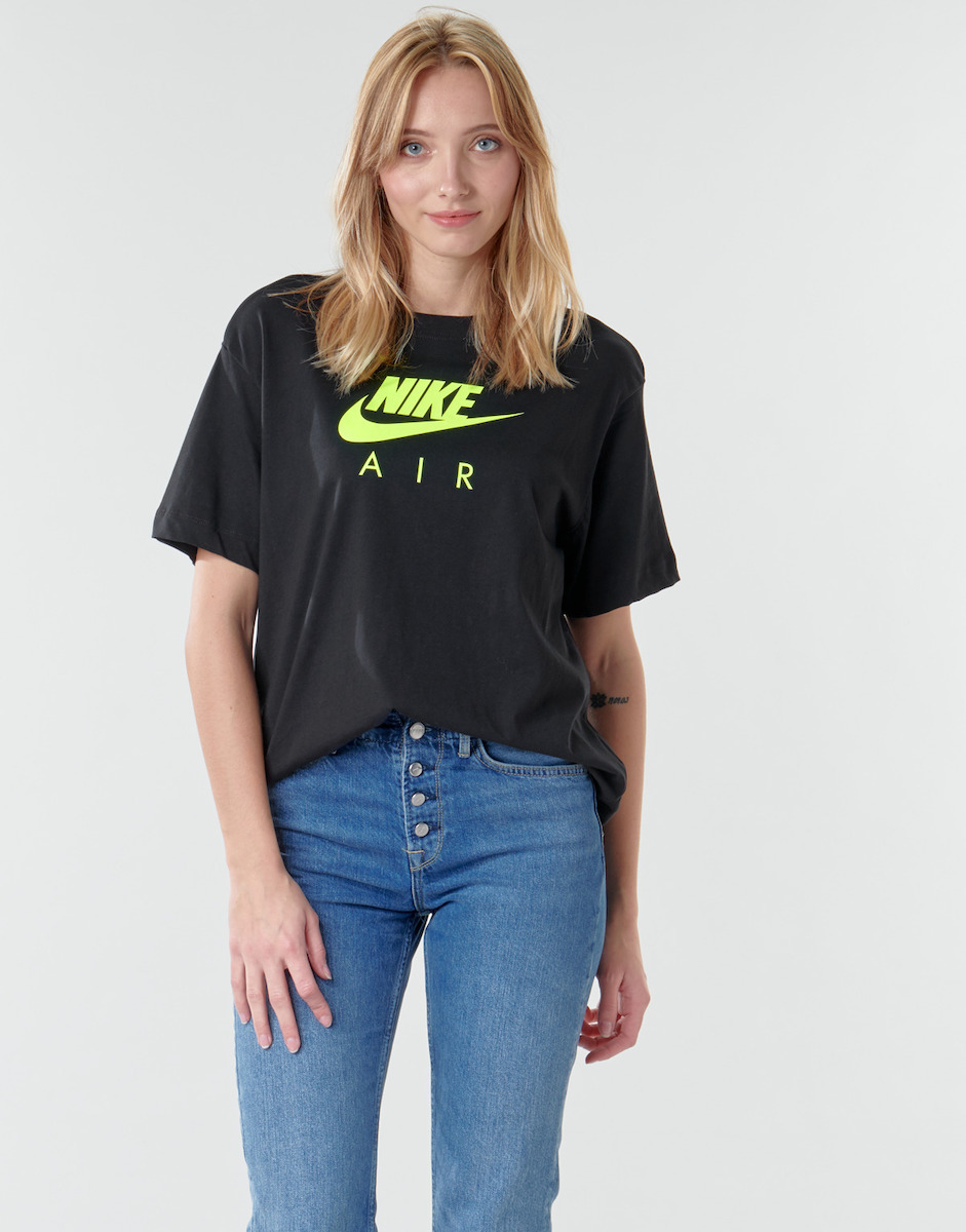 Nike Air Αθλητικό Γυναικείο T-shirt Μαύρο με Στάμπα CU5558-011 | Skroutz.gr
