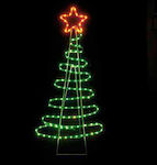 Eurolamp Christmas Decorative Illuminated Tree Light Tube 112cm IP44 Electric Green