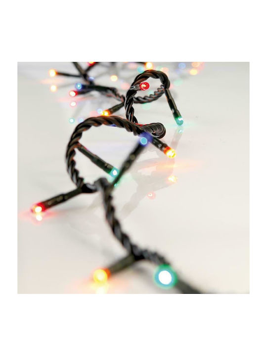 100 Weihnachtslichter Glühen 4.7für eine E-Commerce-Website in der Kategorie 'Weihnachtsbeleuchtung'. Mehrfarbig Elektrisch vom Typ Zeichenfolge mit Grünes Kabel und Programmen Eurolamp