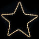 XMASfest 93-1767 Plastic Illuminated Christmas Decorative Pendant Star 30x30cm White