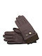 Guy Laroche Men's Leather Gloves Brown 98952