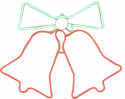 Eurolamp Φωτιζόμενη Χριστουγεννιάτικη Διακοσμητική Καμπάνα Κόκκινη Ρεύματος με Φωτοσωλήνα 59x47x47εκ. Εξωτερικής Χρήσης