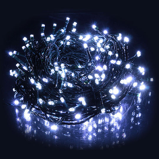 100 Lights LED 8m. Cold White in String 1pcs