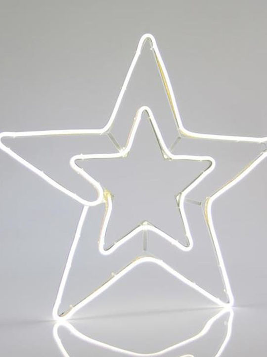 Eurolamp Plastic Illuminated Christmas Decorative Pendant Star 56x5x58cm White