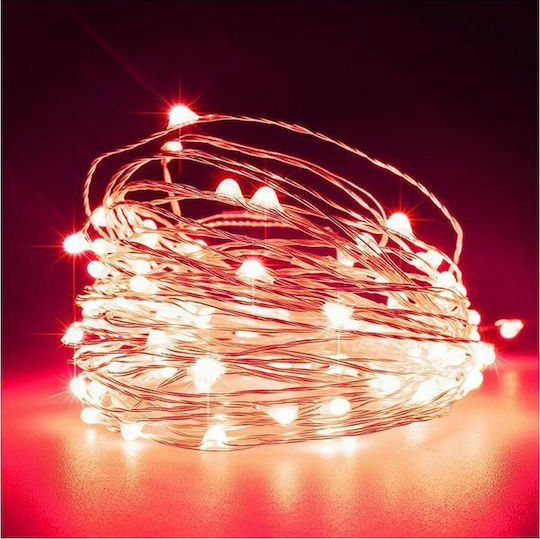 100 Lichterketten LED 10m. Rote in Zeichenfolge 1Stück