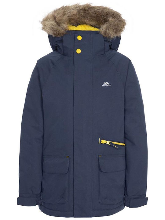 Kids' Parka Long with Hood Navy Blue