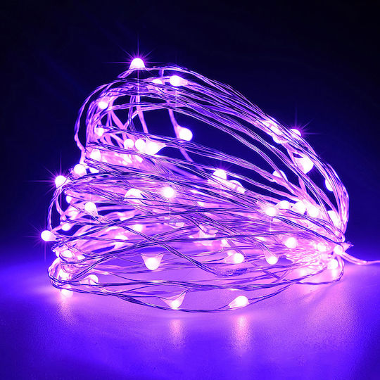 100 Λαμπάκια LED 9.9μ. Μωβ σε Σειρά