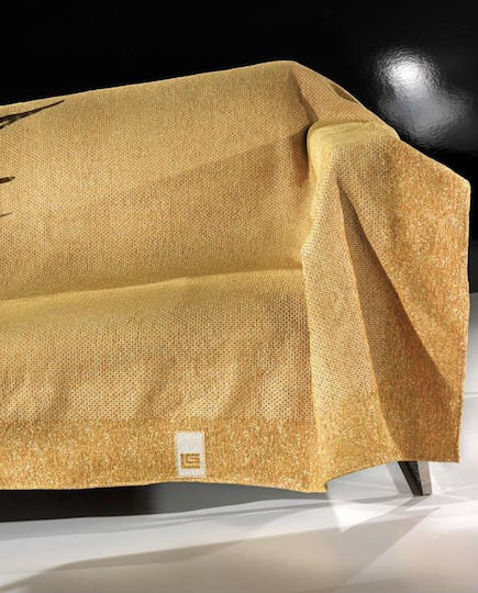 Guy Laroche Gallery Ριχτάρι Τριθέσιου Καναπέ Chenille 180x300εκ. Κίτρινο