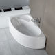 Carron Bathrooms Dove L Acrylic Left Corner Bathtub 155x95cm