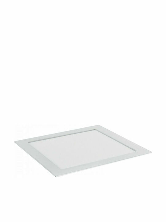 Inlight Τετράγωνο Χωνευτό LED Panel 20W με Φυσικό Λευκό Φως 4000K 22.5x22.5εκ.