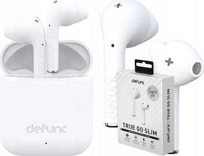 Defunc True Go Slim Earbud Bluetooth Handsfree Earphones with Sweat Resistance and Charging Case Whitά