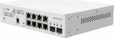 MikroTik CSS610-8G-2S+IN Managed L2 Switch with 8 Gigabit (1Gbps) Ethernet Ports and 2 SFP Ports