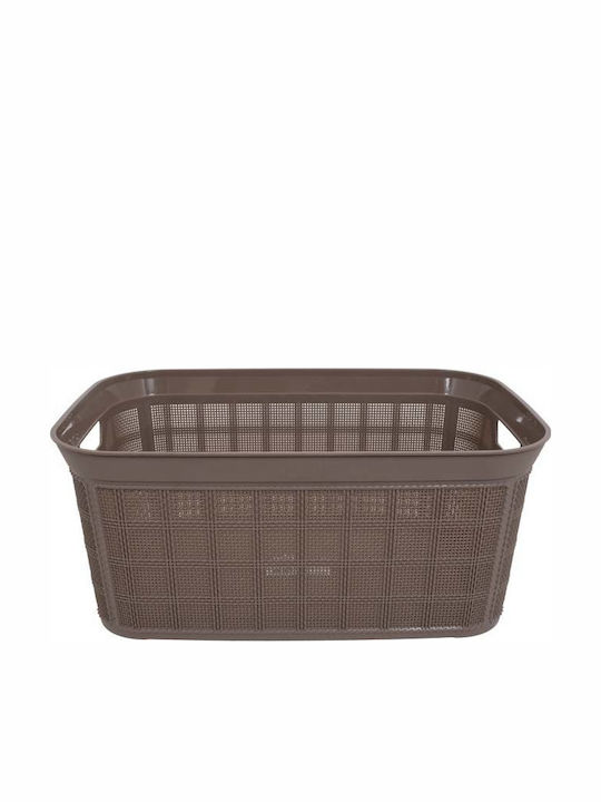 Fylliana Jute 35lt 858-00-581 Καλάθι Απλύτων Πλαστικό 52x34x23cm Καφέ