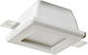 Aca Square Plaster Recessed Spot with Socket GU10 White 12x12cm.