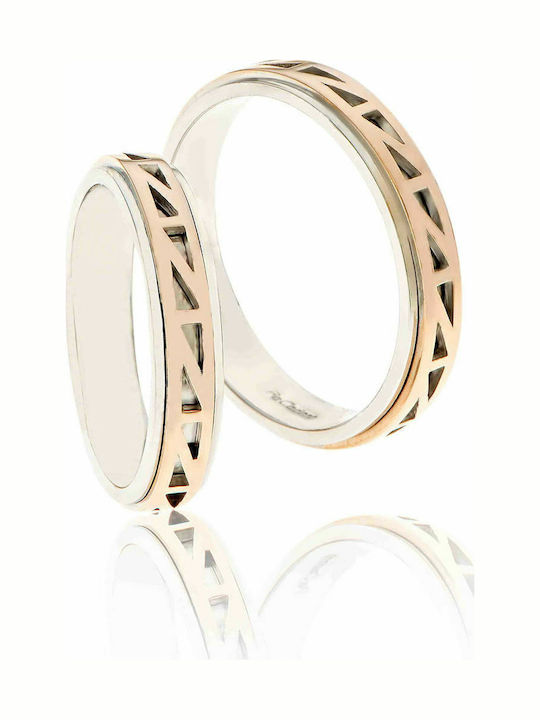 Fa Cad'oro Ehering-Set Zweifarbig 14K