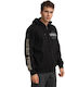 Russell Athletic Herren Sweatshirt Jacke mit Kapuze und Taschen Schwarz