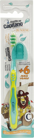 Pasta del Capitano Junior Children's Manual Toothbrush for 6+ Years Yellow / Green