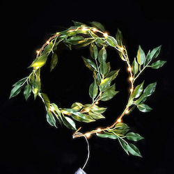 Aca Christmas Lighted Decorative Wreath Battery Powered