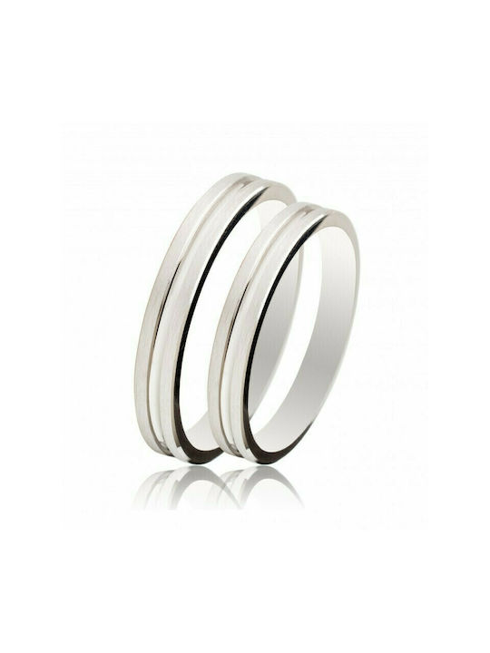 Maschio Femmina Slim Wedding Rings 18K