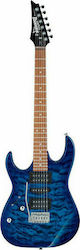 Ibanez GRX70QAL Electric Guitar For Left-Handers Stratocaster Transparent Blue Burst Ibanez GRX70QAL Electric Guitar For Left-Handers Stratocaster Transparent Blue Burst