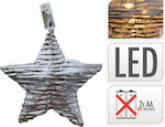 Zaros Plastic Illuminated Christmas Decorative Pendant Star White