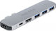 DeLock Docking Station με Διπλό USB-C HDMI 4K PD Γκρι (87753)