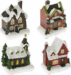 Iliadis Illuminated Christmas Decorative Plastic Battery House 10x10x6cm (Μiscellaneous Designs/Colors)