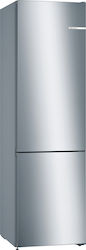 Bosch Ψυγειοκαταψύκτης 326lt Total NoFrost Metal Look KGN36VLED