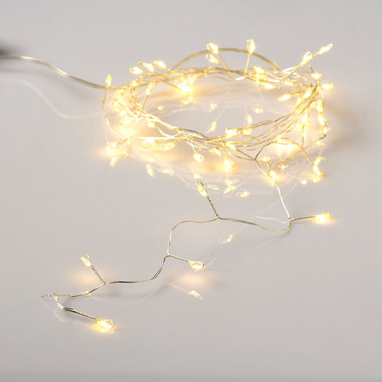 50 Lichterketten LED 5.1m. Warmes Weiß Batterie in Zeichenfolge 1Stück