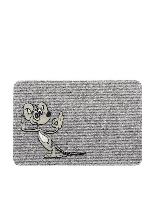 Sdim Πατάκι Εισόδου Μοκέτα Flocky 069 Happy Mouse 40x60εκ. Πάχους 5mm