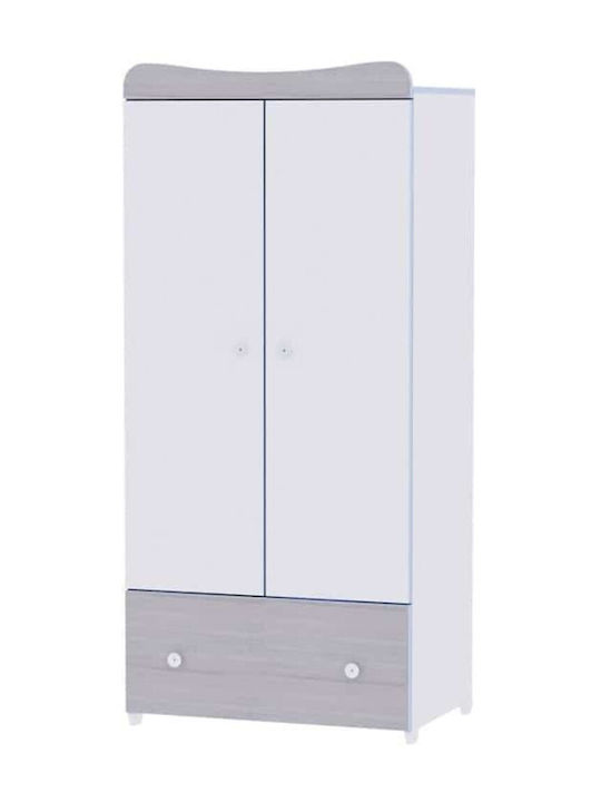 Ντουλάπα Exclusive Δίφυλλη White Blue Elm 57x80x178cm