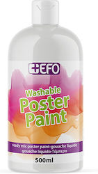 +Efo Poster Paint Τέμπερα Ζωγραφικής Λευκή σε Μπουκάλι 500ml